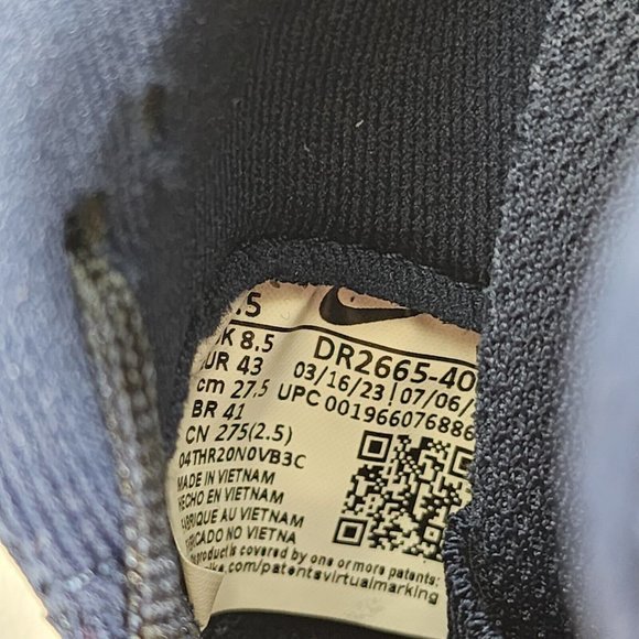 Nike ReactX Infinity Run 4 Low Navy Running Shoes Men's Size 9.5 DR2665-400 NWOB - Picture 12 of 13